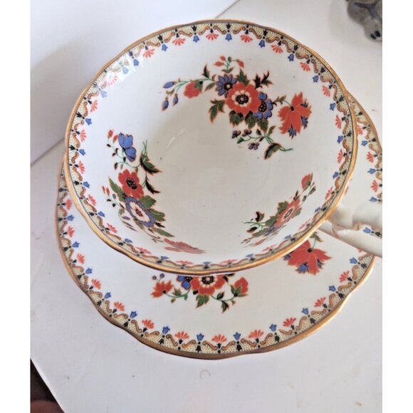 Vintage Aynsley Bone China Cup & saucer Set Floral 1930-1940 - Picture 1 of 14